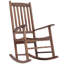 Chaise berçante d'extérieur en bois d'acacia brun