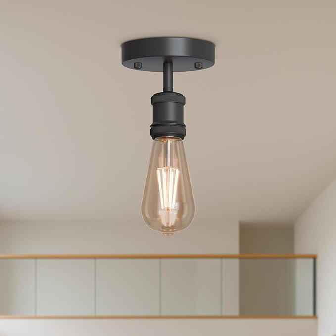 Semi Flush Mount, Black