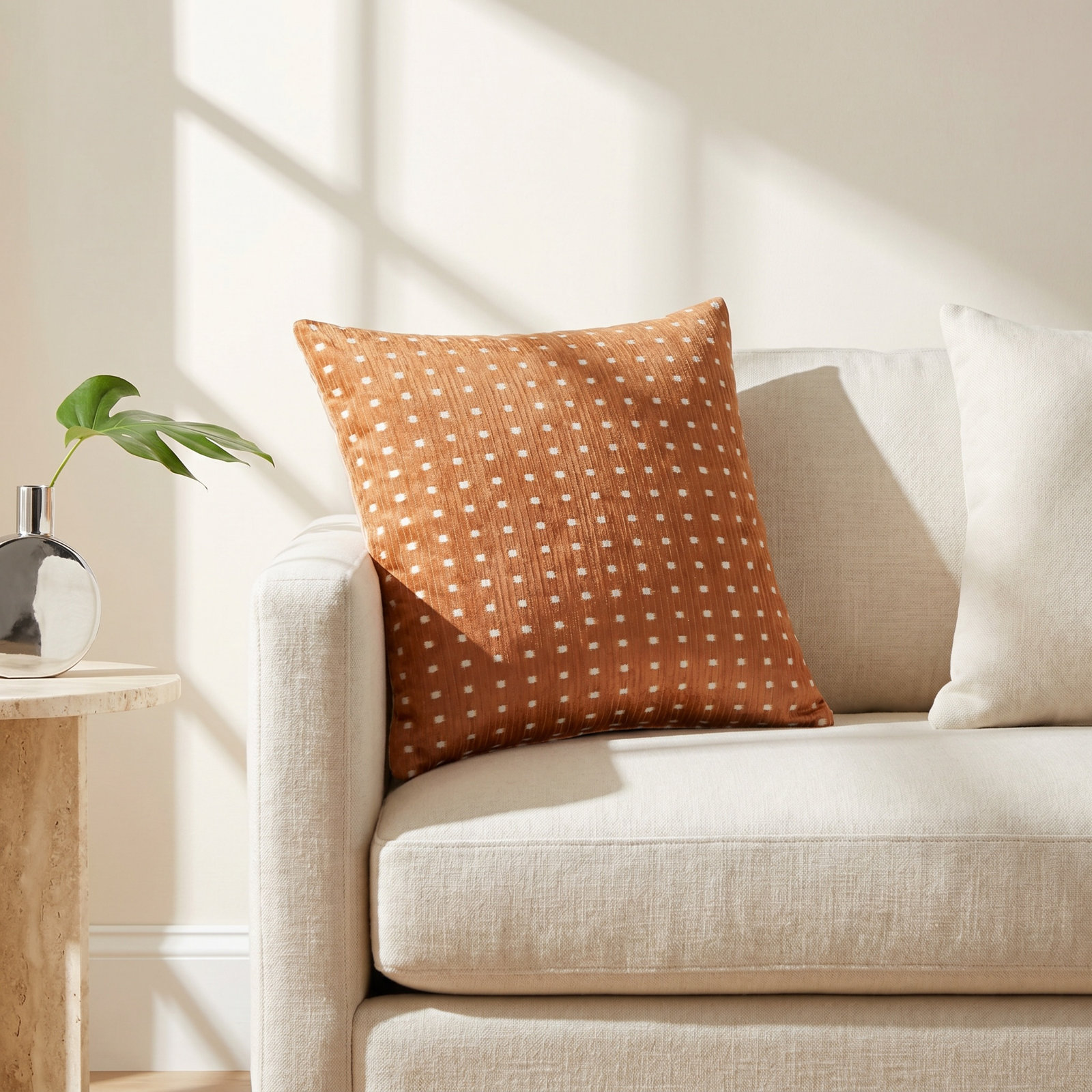 Throw Pillow, Square 20", Polyester, Orange