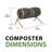 100 Gallons Plastic Odor Resistant Outdoor Tumbler Composter with Latching Lid