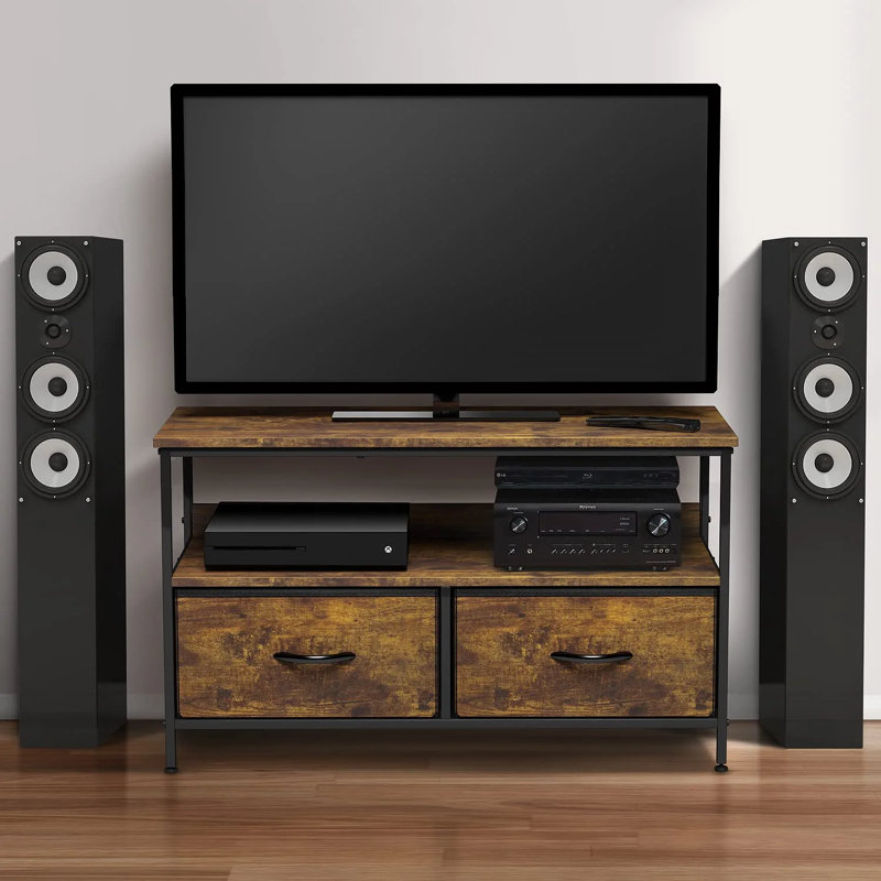 Commode télé avec 2 tiroirs Sorbus, Brun