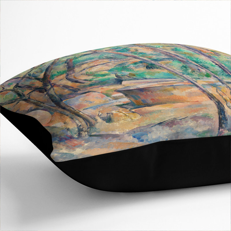 Square Cushion, Black, 55cm H x 55cm W x 20cm D
