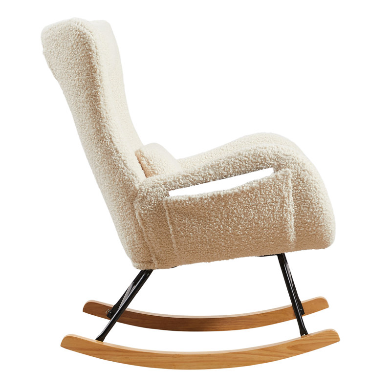 Chaise berçante beige