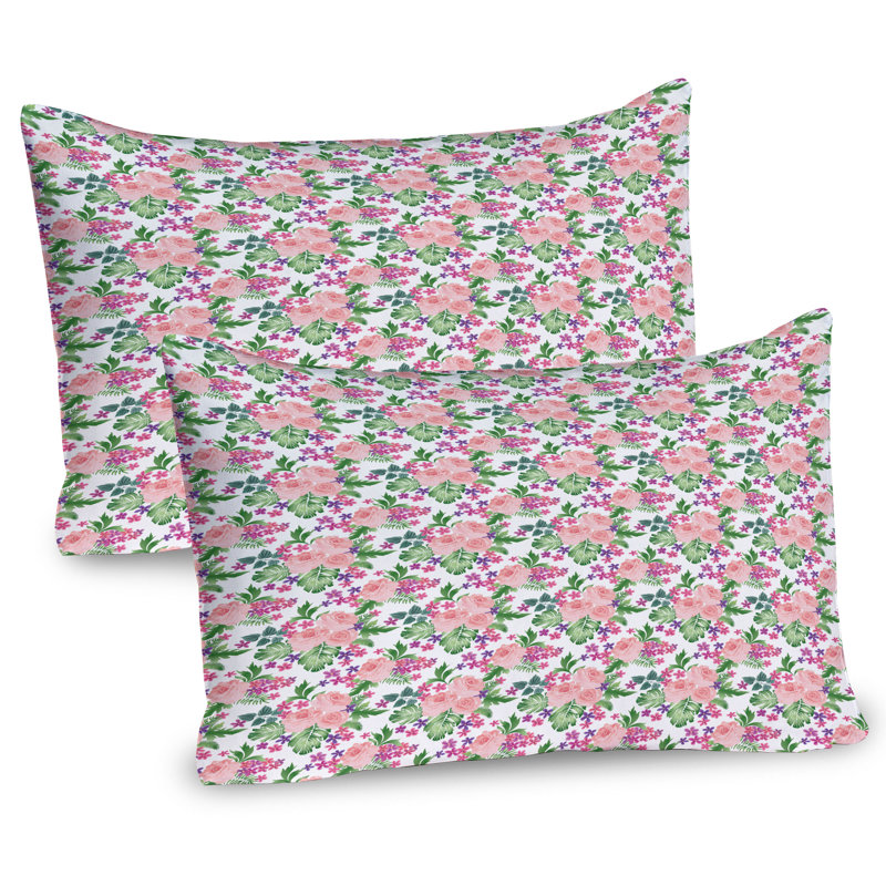 Ensemble de 2 taies décoratives Ambesonne Rose