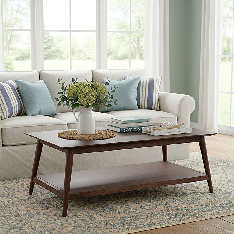 Offerman Solid Wood Single Coffee Table, Walnut