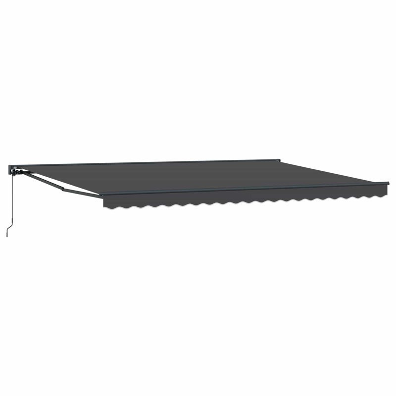 VidaXL Polyester Cover Retractable Patio Awning, Cream/White, 165cm H x 500cm W x 300cm D