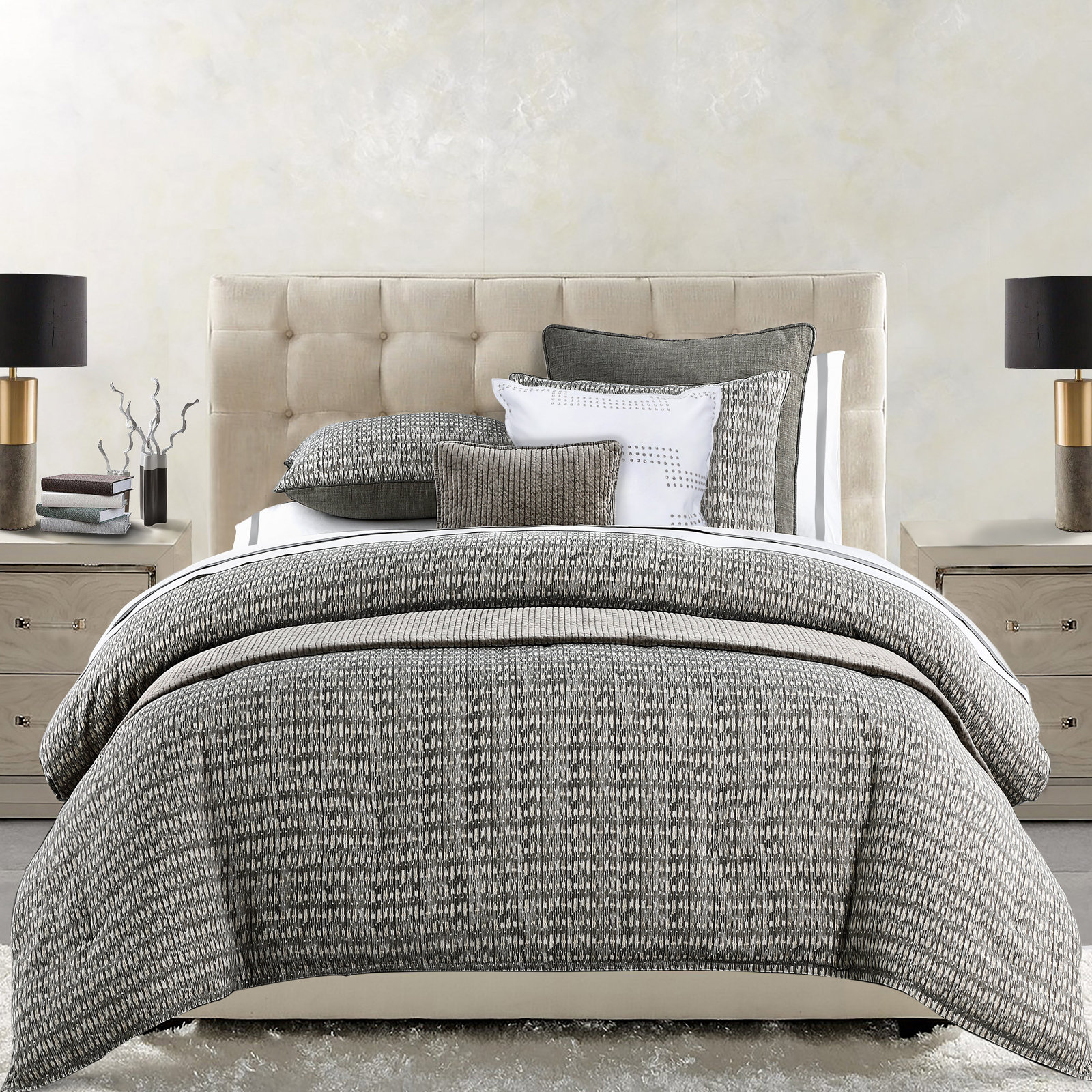 Fenton Cotton Blend Duvet Cover Set, Queen Duvet Cover + 2 Standard Shams