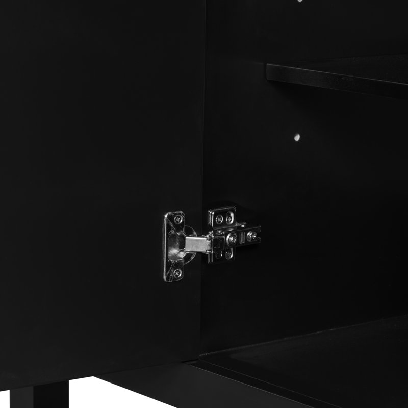 Meuble-lavabo 36 po en bois massif et noir