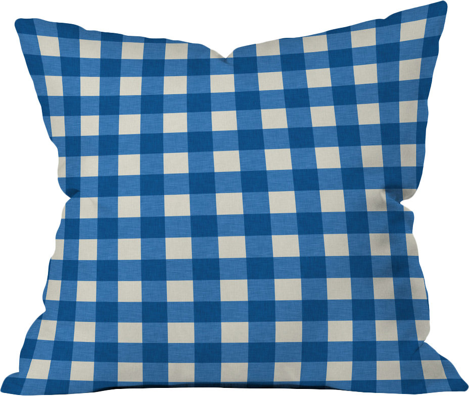Holli Zollinger Gingham Geometric Throw Pillow Deny Designs 