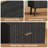 Fluted Nightstand, Mid Century Modern Wood Night Stand with 3 Drawers-400164501-400164500
