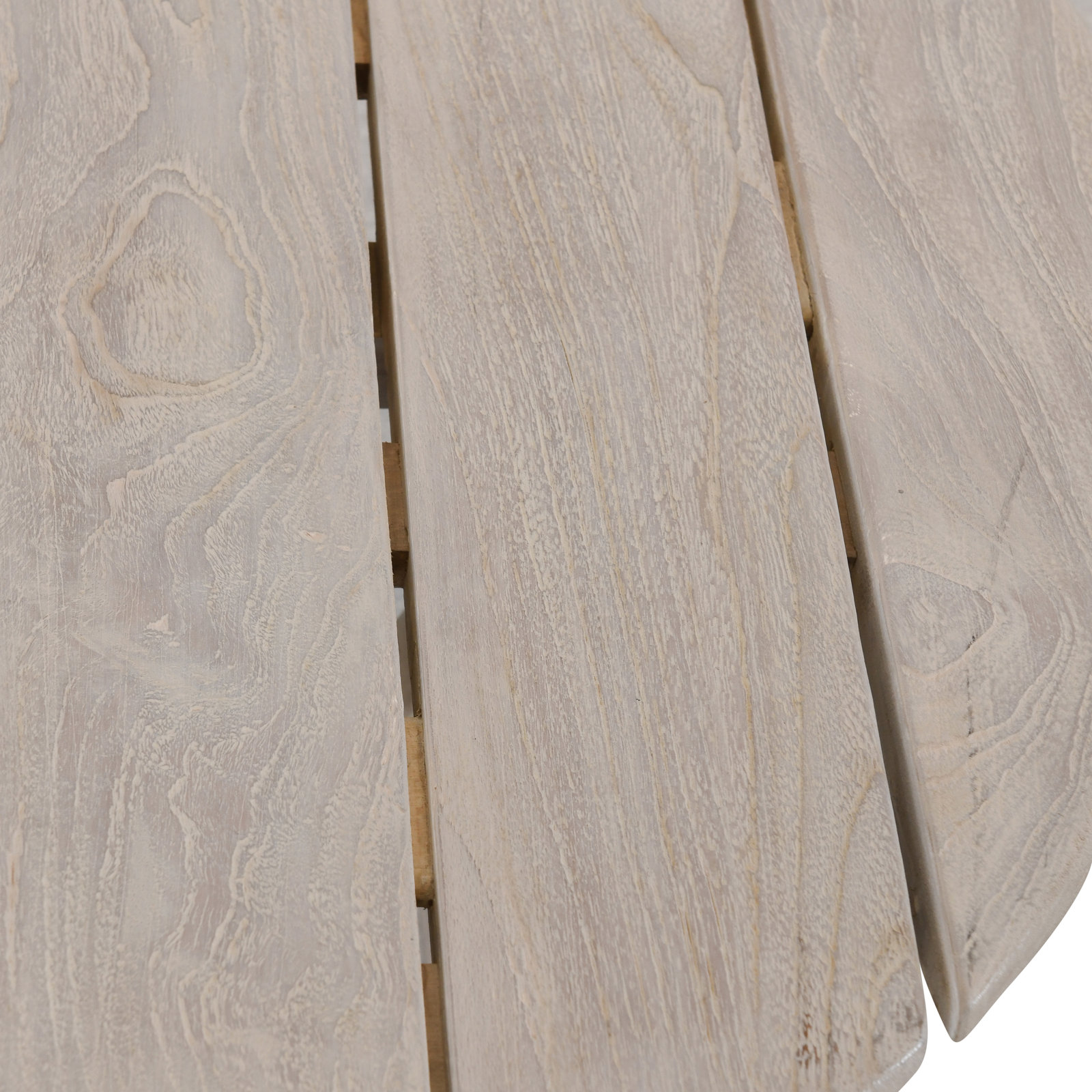 Dawn 32" Teak Patio Table, Gray Matte, 16.54" H x 31.5" L x 31.5" W