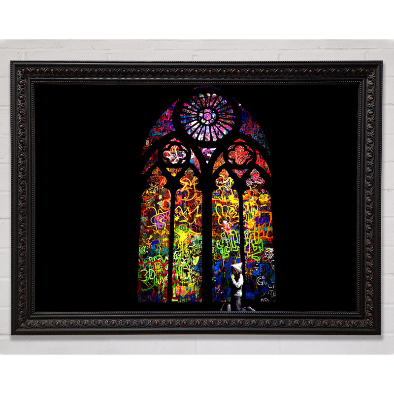 Stained Glass - Single Picture Frame Print, 21cm H x 29.7cm W x 3cm D