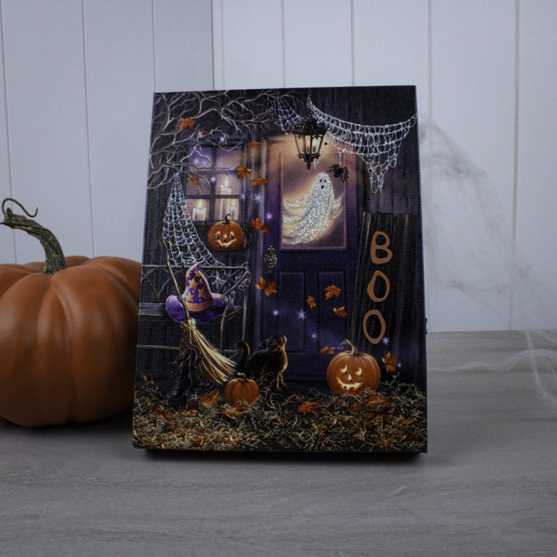 Boo 8x6 Lighted Tabletop Canvas