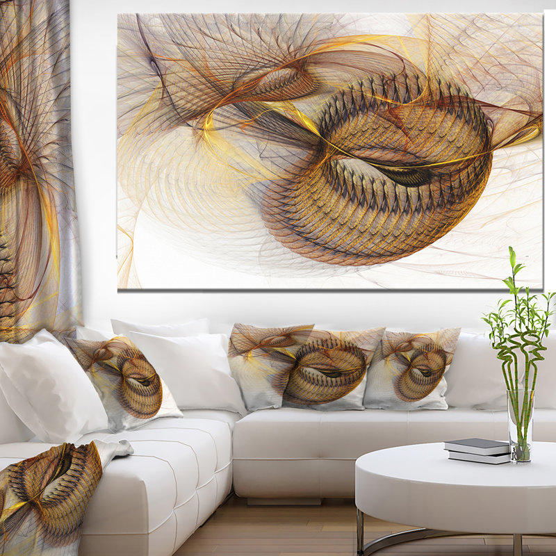 «Abstract Brown Spiral», impression sur toile tendue, H 40 po x l 60 po x P 1,5 po