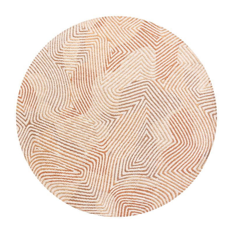 Coral Flatweave Area Rug, Round 140 cm