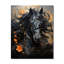 Black Yellow Horse Vibrant Gold Equine III - Animals Modern Wall Clock-99632577