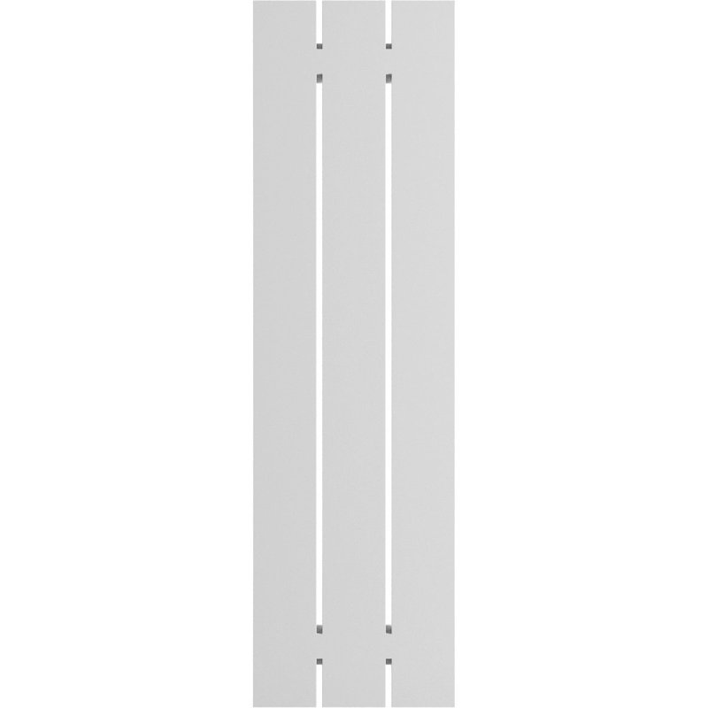 Volets en PVC True Fit à trois planches espacées, Apprêté, H 47 po x l 17,125 po x P 0,625 po