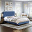 Structure de lit tapissier avec tête de lit Diamond Linen-1427847245-1427847242
