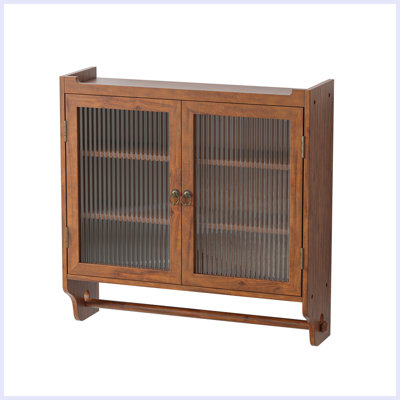 Modern two-door wall cabinet with three levels of storage for the kitchen