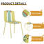 Chaises à blocs de couleur modernes à rayures, siège en plastique PP intérieur / extérieur avec pieds en métal robustes (ensemble de 4)-449658857