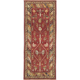 Wool Oriental Area Rug in Black/Red/Beige/Green
