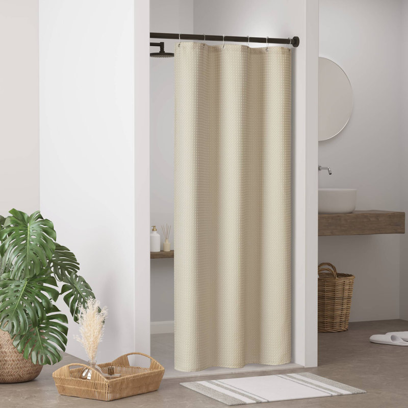 Rideau de douche Arbor Waffle, L 72 po x L 72 po, Beige