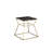 Geo Pedestal End Table - Gold Marble Side Table – Modern Luxury Stone Accent Table - Black Marble Side Table-32150055