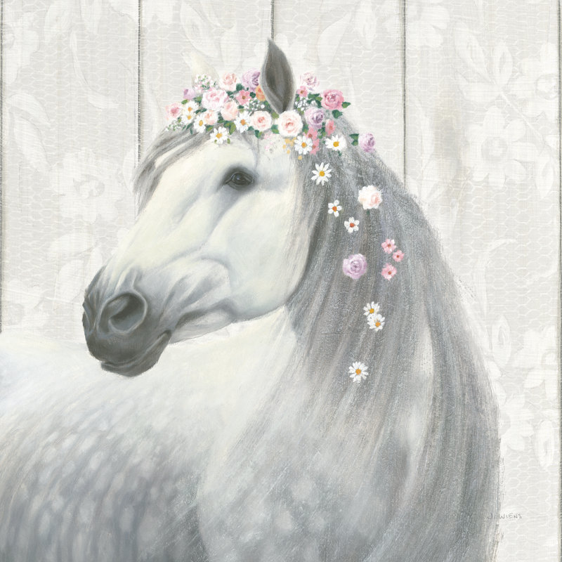 Spirit Stallion II On Wood No Lace Crop by James Wiens - No Frame Painting on Canvas, 51cm H x 51cm W x 3.8cm D