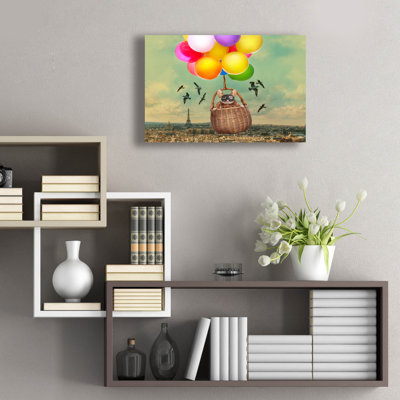 Art mural en verre épique «Mouse - I See London» par John Hovenstine, 24 po x 16 po
