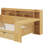 Wooden Full Size Daybed With Storage Shelves, Multi-Functional Bed With 2 Storage Drawers And Study Desk-1544458073