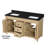 60 In. W X 22 In. D X 35 In. H Double Sink Bath Vanity In Natural Wood Finish With Black Carrara Quartz Top-1970288612