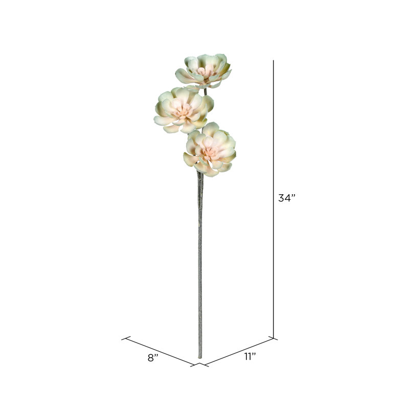 Plante grasse artificielle, pépéromia, Rose