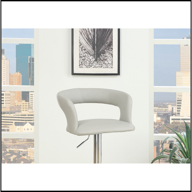 Ensemble de 2 tabourets de bar et tabourets de bar à hauteur réglable en PVC / similicuir, Blanc