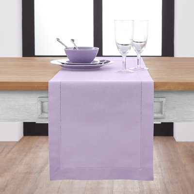 Cotton Linen Hemstitch Table Runner