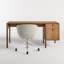 Cursive Solid Wood Writing Desk-2032551531