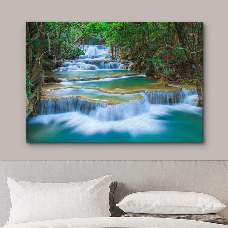 " Cascading Forest Waterfall "