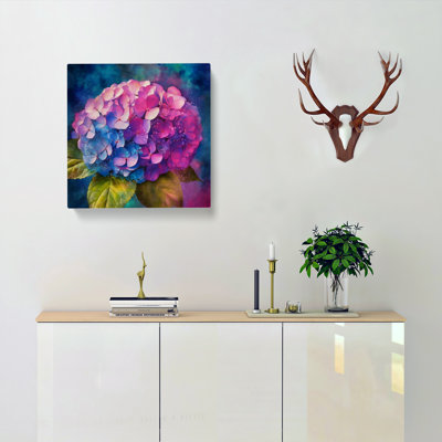 Hydrangea Abstract Art No.3 - Wrapped Canvas