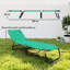 Outsunny Foldable Sun Loungers Oxford Fabric Green