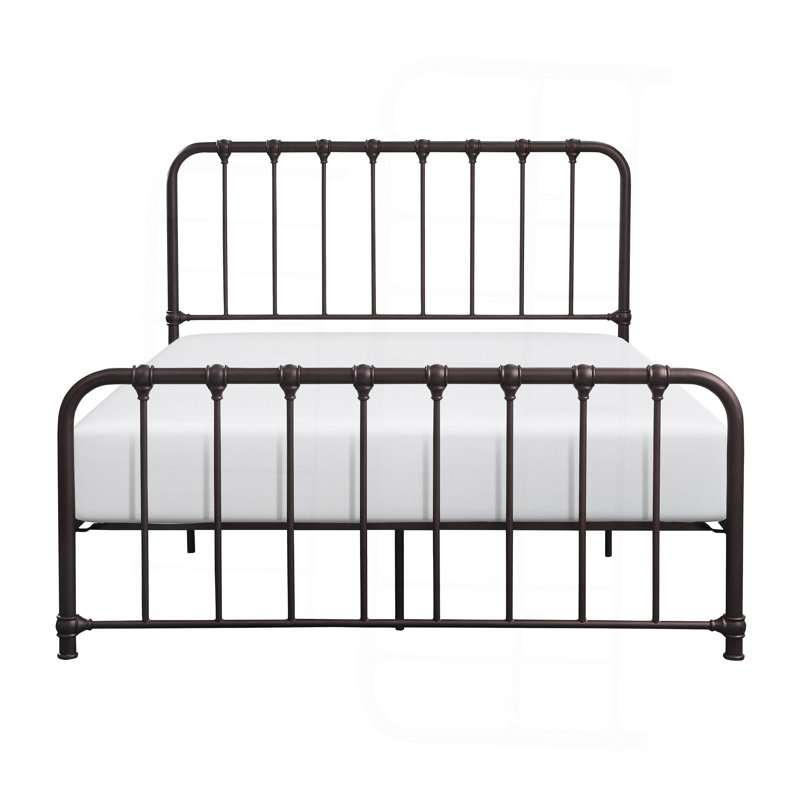Lit plateforme en métal 1pc, Bronze, Grand lit