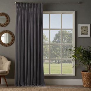  Polyester Room Darkening Pinch Pleat Single Curtain Panel Panel