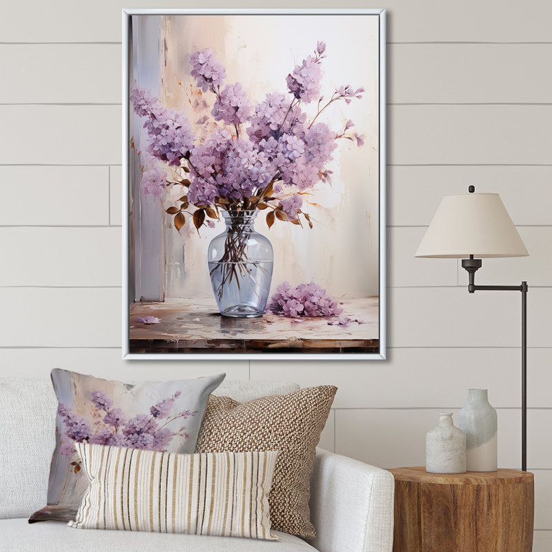Lilas Lavande Serenade II, reproduction d'art sur toile, Blanc, H 32 po x l 16 po x P 1 po