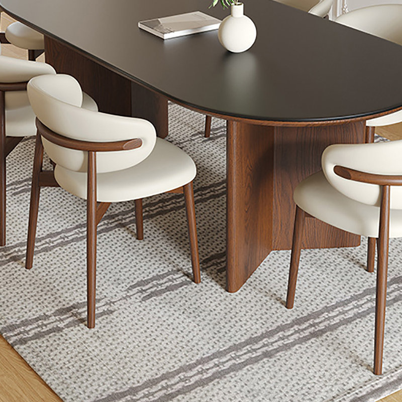 Table de salle à manger Retro, Noir, noir, noir, noir, H 29,5 po x L 70,9 po x l 31,5 po