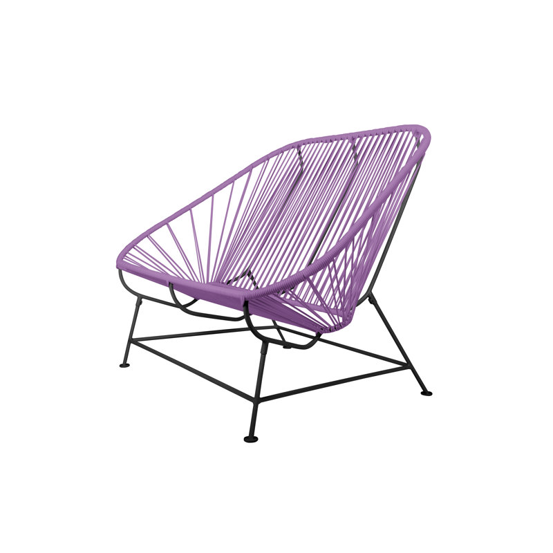 InLove Indoor/Outdoor Handmade Loveseat, Orchid/Black