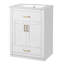 Meuble-lavabo de 24 po avec lavabo en céramique intégré et armoire de salle de bain avec tiroirs inclinés-1258502835