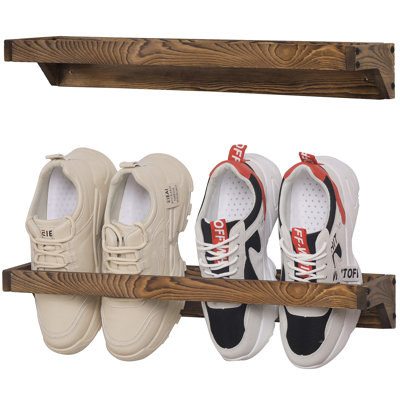 4 Pair Solid Wood Shoe Rack