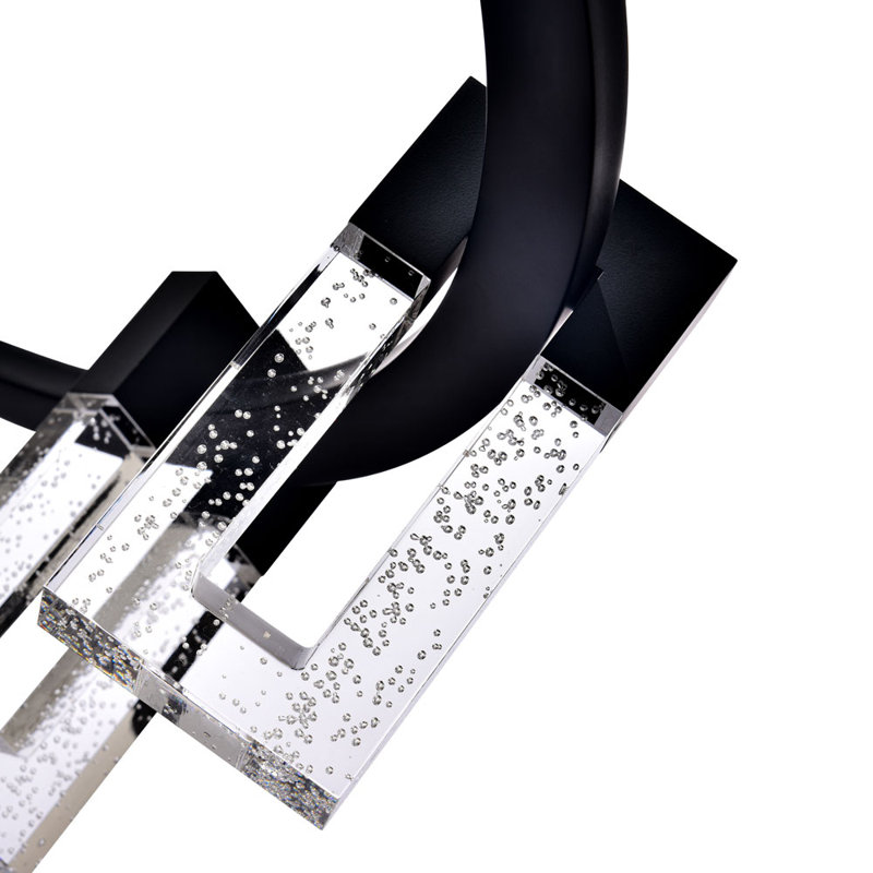 Sorrento 27-in 9-Light Height Adjustable ETL Certified Integrated LED Circular Ring Chandelier