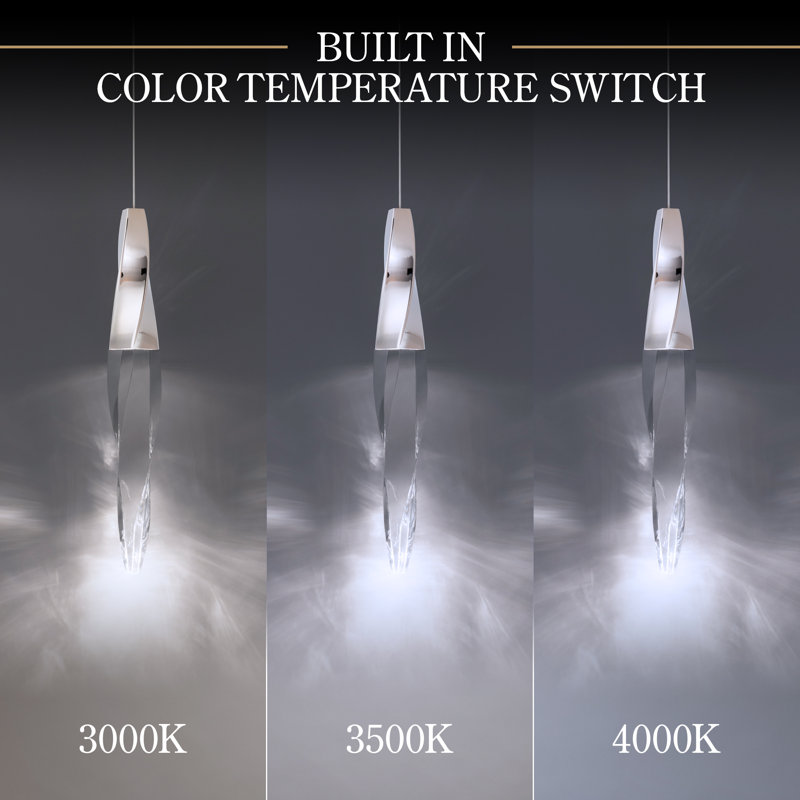 Kindjal 14 Light Crystal LED Multi-Light Pendant, Polished Nickel