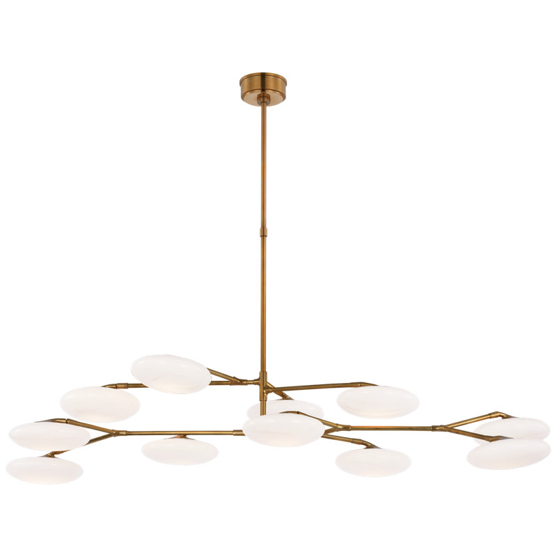Brindille 11 - Light LED Chandelier, Soft Brass