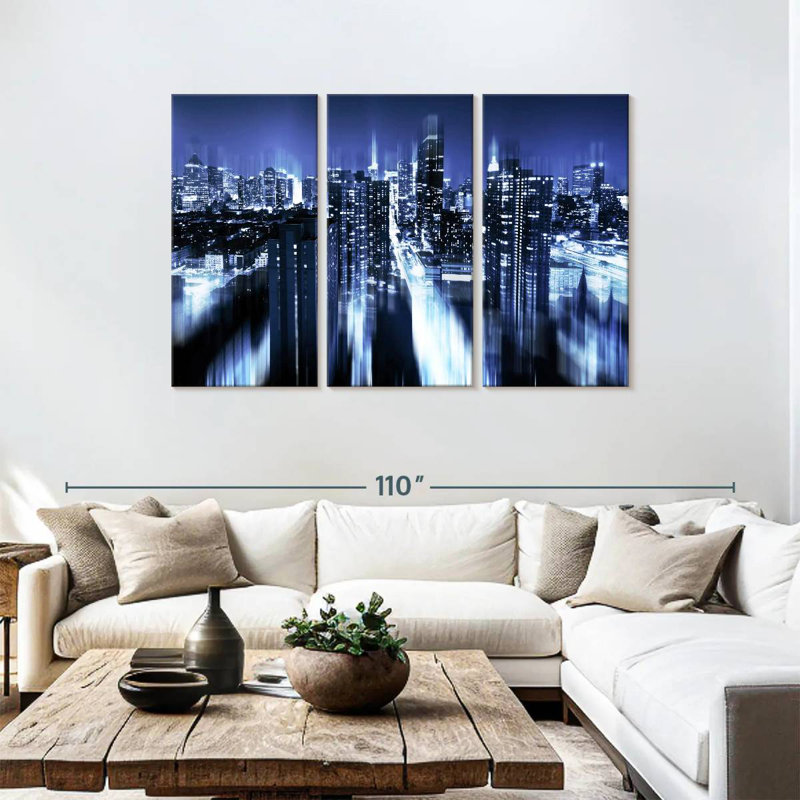 Rorry Blue Night Manhattan, 48" H x 74" W