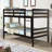 Kenneth Solid Wood Twin Bunk Bed with Built-In Ladder-1452113389
